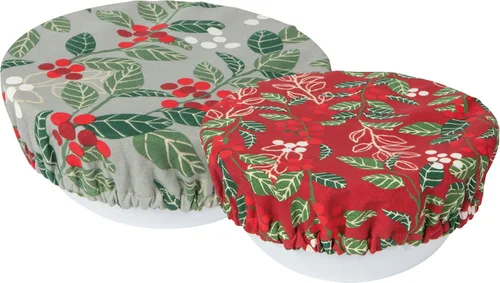Vista 14 de Now Designs Adeline Save It - Juego de 2 fundas reutilizables de algodón para tazones de 7.5 y 9.25 pulgadas