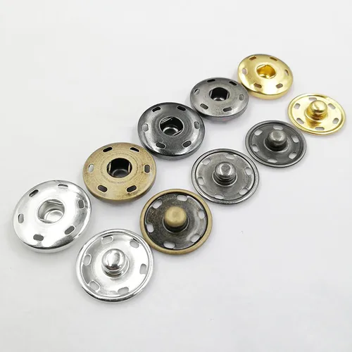 Vista 4 de 5 pares de botones de cobre para coser, camisas, botones de cobre para bricolaje, accesorios para bricolaje (negro, 0.394 pulgadas)