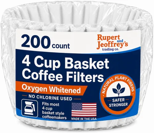 Vista 8 de Filtros de café para cesta de 4 tazas (100, blanco)