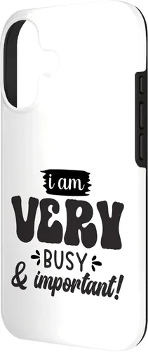 Vista 2 de Very Busy & Important Retro Groovy Text Design Case for iPhone 17