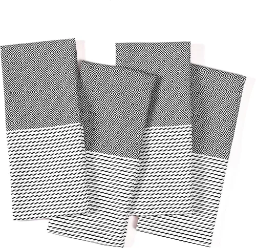 Vista 82 de TWINY threads Juego de toallas de cocina con diseño de diamante, 100% algodón, trapos grandes y trapos de lavado, absorbentes de secado rápido