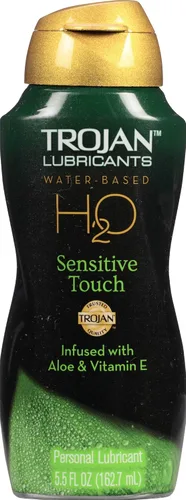 Vista 10 de TROJAN Lubricante H2O Sensitive Touch Lubricante a base de agua, lubricante personal, 5.5 onzas líquidas