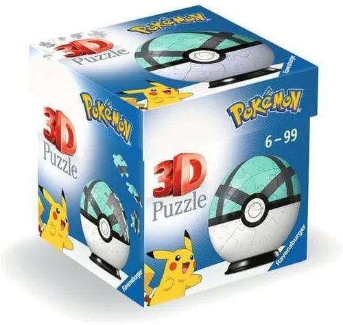 Vista 9 de Ravensburger Rompecabezas 3D 11564 - Bola de rompecabezas Pokémon Pokéballs - Master Ball - [ES] Master Ball - 54 piezas - para fanáticos de Pokémon