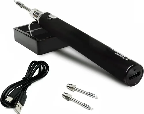 Vista 8 de SEQURE P15 Kit de soldador inalámbrico, soldador portátil USB de 5 V 15 W con batería recargable de 1100 mAh, bolígrafo de soldadura eléctrica con 3