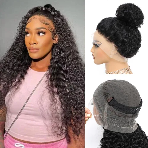 Vista 12 de Peluca de Cabello Humano con Corte Pixie Bob Sin Pegamento Pre Desplumada Pre Cortada Húmeda y Ondulada Pelucas de Encaje Frontal para Mujeres
