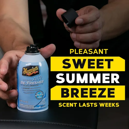 Vista 5 de Meguiar's - Aromatizante en aerosol para automóvil, elimina los olores fuertes del vehículo, aroma a brisa de verano (Summer Breeze), atomizador