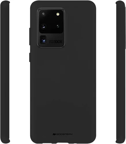 Vista 3 de GOOSPERY Soft Feeling Jelly para Samsung Galaxy S20 Ultra Case (2020) Funda protectora delgada sedosa (negro)