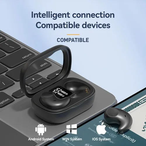 Vista 5 de Auriculares Bluetooth, auriculares inalámbricos para dormir, auriculares con cancelación de ruido invisible, auriculares Bluetooth 5.4 para dormir