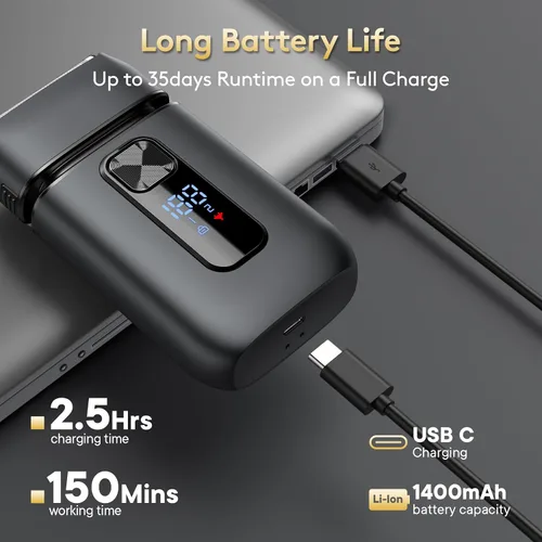 Vista 4 de Brightup - Afeitadoras eléctricas de lámina para hombres - Maquinilla de afeitar eléctrica suave y de corte cercano para hombres con recortador