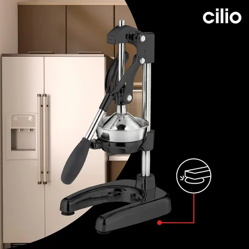 Vista 5 de Cilio Exprimidor manual de prensa cítrica de grado comercial, negro