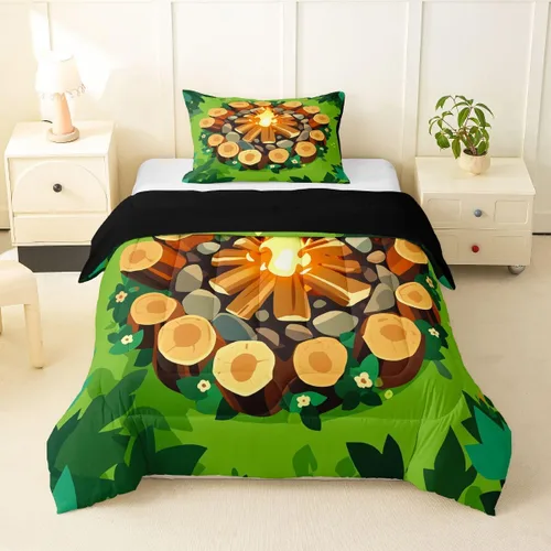 Vista 47 de Erosebridal American Flag Twin Comforter Set Army Green Camo Bedding Set for Kids Boys Girls Bear Claw Hunting Theme Bed Set Camoflage Camping