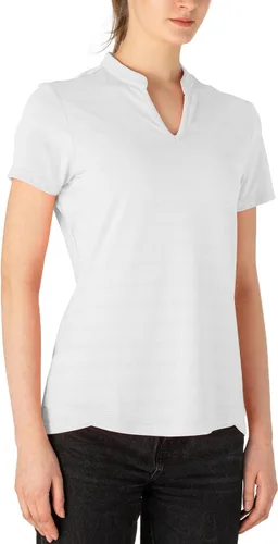 Vista 116 de Gopune Polo de golf con cuello en V para mujer, sin cuello, manga corta, ligera, de secado rápido, camisetas de tenis para correr