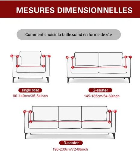 Vista 3 de MIPOPS Funda de sofá estampada elástica para sillón, fundas con patrón con falda lavable, protector de muebles de elastano para sala de estar