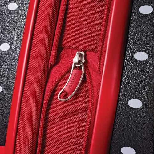 Vista 7 de American Tourister Maleta rígida con ruedas giratorias de Disney, Arco rojo de Minnie Mouse, Disney Hardside Equipaje con Spinners