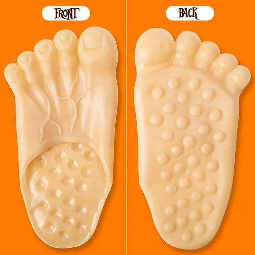 Vista 4 de Pantuflas divertidas de Halloween para pies descalzos, fundas realistas para zapatos de pies grandes, accesorios de disfraces divertidos
