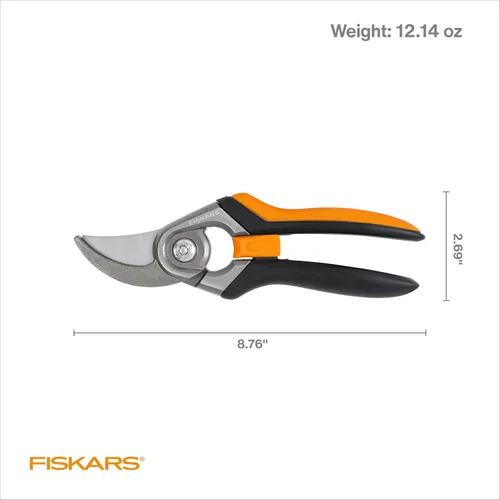 Vista 7 de Fiskars - Tijeras bypass de podar, podadora con capacidad de corte de 1 pulgada, con Softgrip, hoja de acero afilada y resistente al óxido que se