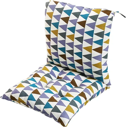 Vista 24 de Cojín para silla de respaldo alto, cojines y cojines de silla de alta calidad, cojín de respaldo y asiento con lazos para patio, jardín, oficina