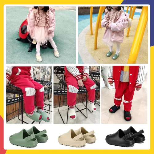 Vista 6 de Sandalias de verano para niños pequeños, sandalias antideslizantes para la ducha, playa, piscina, sandalias blancas para niños y niñas, zapatos