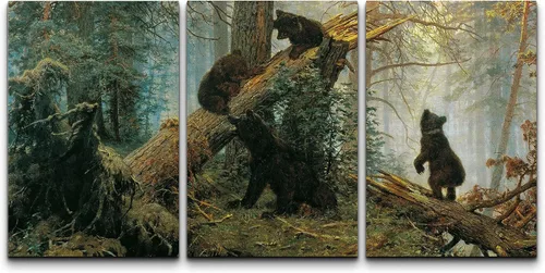 Vista 28 de Wall26 - Lienzo decorativo para pared, 3 piezas, serie de pinturas famosas