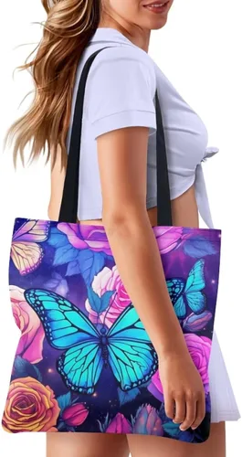 Vista 2 de Upetstory Bolsa de lona reutilizable para compras de comestibles