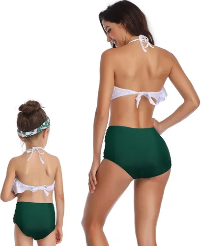 Vista 5 de Baby Girls Bikini Swimsuit Set Family Matching Mother Girl Swimwear Baithing Suit