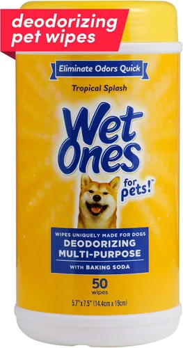 Vista 12 de Wet Ones Toallitas desodorizantes para perros para mascotas, salpicaduras