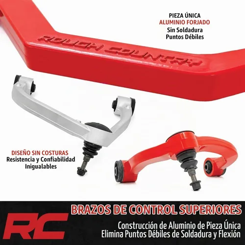 Vista 7 de Rough Country Brazos de control superiores forjados para Chevy/GMC 2500 HD 11-19 - 1959RED