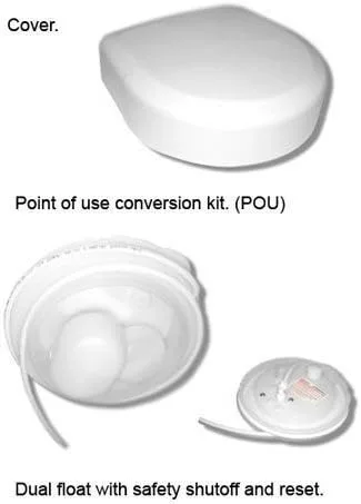 Vista 3 de Clover B7B Dispensador de agua - Temperatura ambiente y frío, sin botella con kit de instalación, kit de conversión - Blanco