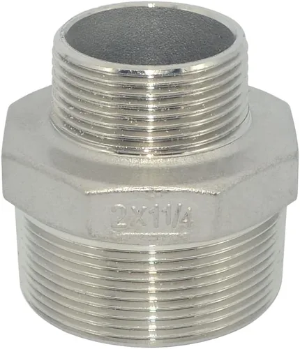 Vista 22 de 1/4" macho NPT a 1/8" hembra NPT hembra reductor/reductor buje de tubería, adaptador, buje hexagonal SS 304 de acero inoxidable