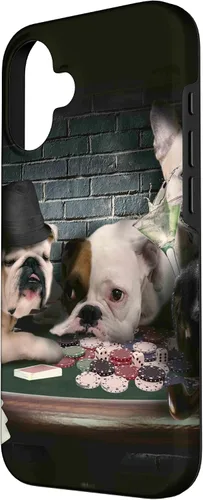 Vista 2 de Fun Playing Cards for Dogs and Dogs Poker Player Case for iPhone 16