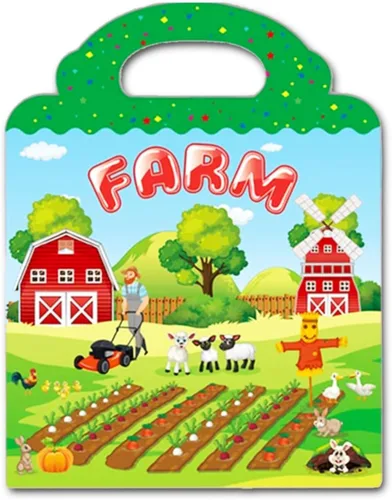 Vista 10 de Libro de calcomanías reutilizables para niños, calcomanías de animales, juguetes educativos de aprendizaje, calcomanías de viaje, libros