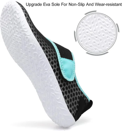 Vista 4 de JIASUQI Zapatos deportivos para senderismo y playa, zapatos acuáticos descalzos, para natación, deportes, caminar, para mujeres y hombres