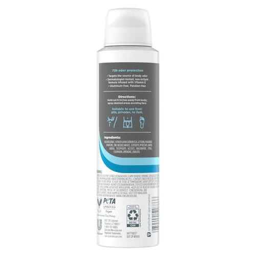 Vista 2 de DOVE MEN + CARE Desodorante para Todo el Cuerpo Marine + Blue Cypress Para Protección contra Olores de 72H desde axilas, partes íntimas, hasta pies