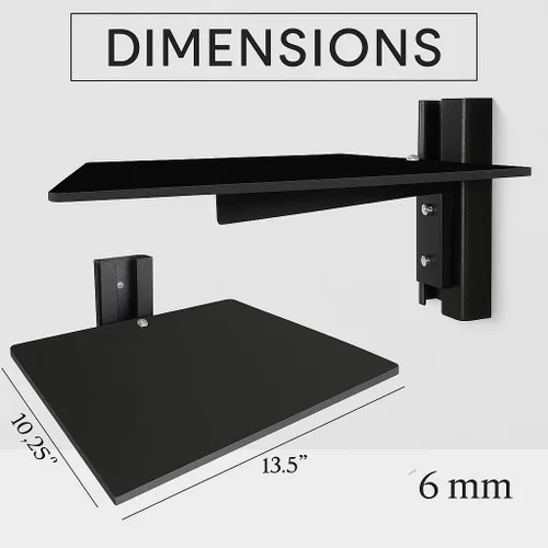 Vista 3 de FEBTECH - Estante flotante para proyector - Estantes centrales de entretenimiento de pared - Estantes flotantes para TV, reproductores de DVD