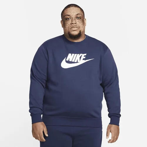 Vista 5 de Nike Men's Club - Sudadera de vellón con cuello redondo y gráfico