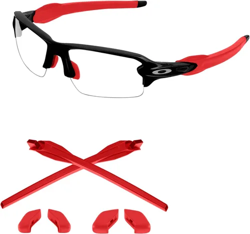Vista 9 de Kits de goma de repuesto para orejeras y boquillas compatibles con Oakley Flak 2.0 OO9295 Flak 2.0 XL OO9188 Negro