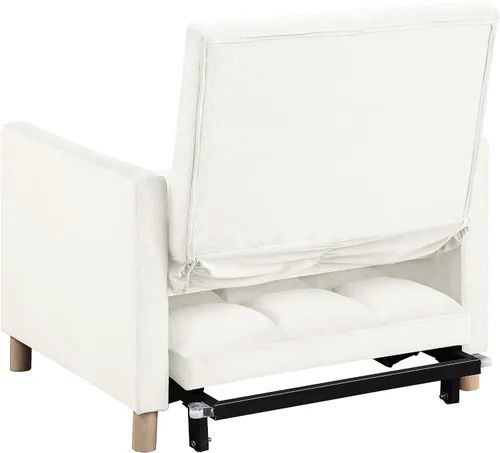 Vista 5 de Linique Sofá cama multifuncional con almohada, sofá convertible 3 en 1 de terciopelo suave, silla de cama extraíble para sala de estar, dormitorio