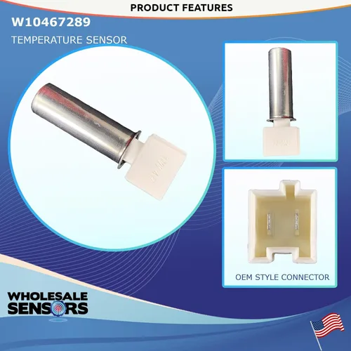 Vista 3 de Reemplazo del sensor de temperatura de la lavadora W10467289 para Whirlpool garantía de 12 meses