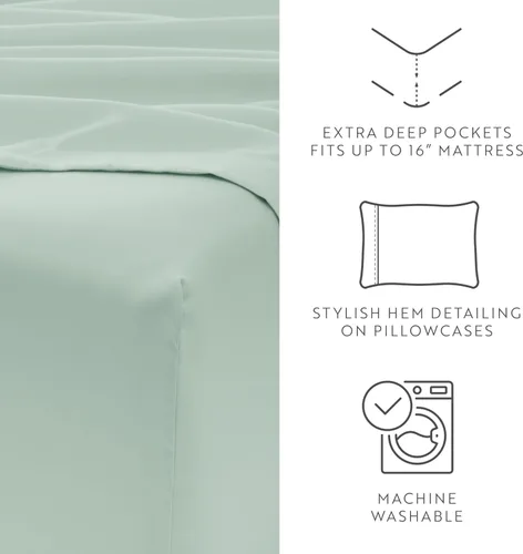 Vista 141 de ienjoy Home Linen Market - Juego de sábanas de 6 piezas, color rubor, tamaño King Blush