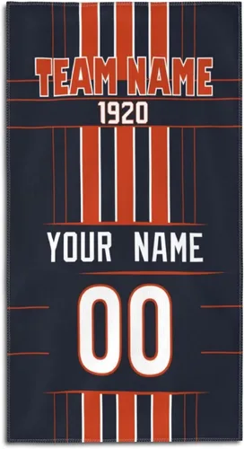 Vista 18 de ANTKING Toalla de playa Cleveland de 32 x 52 pulgadas, personalizada con cualquier nombre y número para hombres, mujeres y jóvenes, regalos