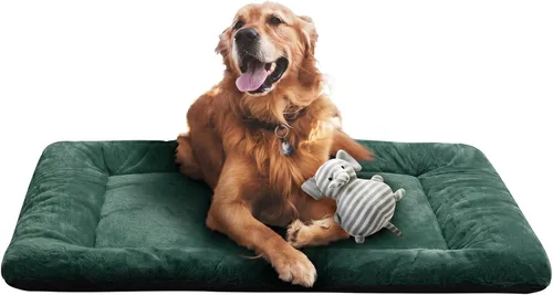 Vista 28 de Alfombrilla de cama para jaula de perro para perros extra pequeños. Cama de jaula de perro ultra suave. Alfombrilla de perrera lavable y Rosa