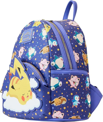 Vista 2 de Loungefly Pokemon Pikachu Durmiendo y Amigos Mini Mochila
