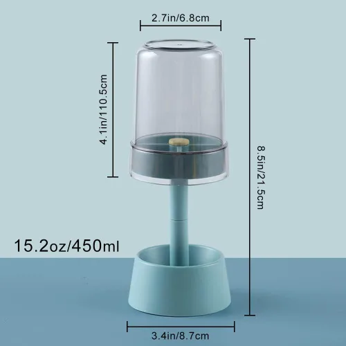 Vista 6 de Soporte para cepillo de dientes con taza/cubierta cubierta, organizador de Azul