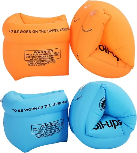 Vista 11 de Paquete de 2 a 4 flotadores de brazo para niños y adultos, flotadores de piscina, anillos de natación inflables, bandas de brazo de PVC, mangas