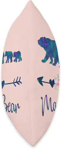 Vista 2 de Almohada de peluche azul y morado con tres cachorros, color rosa claro, 16.0 x 16.0 in, multicolor