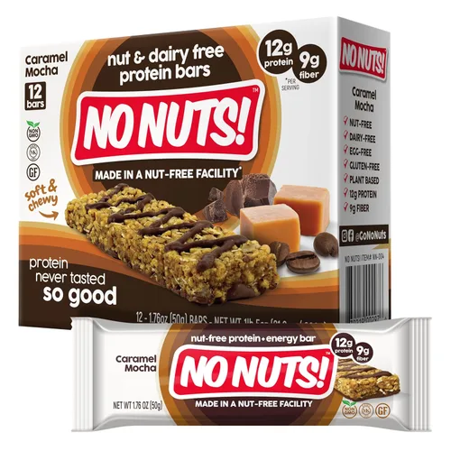 Vista 9 de ¡No Nuts! Barras de proteínas veganas 100% sin nueces, sin lácteos, arándanos y vainilla, orgánicas, kosher, sin huevos, sin OGM y sin lácteos