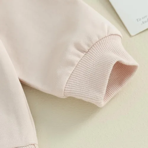 Vista 9 de Daddys Girl Toddler Baby Clothes Sweatshirt Pullover Top Jogger Pants Fall Winter Infant 2pcs Outfits