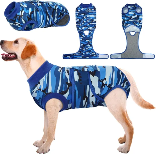 Vista 40 de Kuoser - Traje de recuperación posterior a la cirugía para perros y gatos, camisa profesional y vendaje de heridas abdominales, reemplaza collar