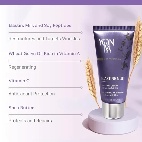 Vista 3 de Yon-Ka Elastine Jour & Nuit - Juego de crema antiarrugas para día y noche, hidratante facial antienvejecimiento, suaviza las líneas finas