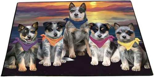 Vista 26 de Doggie of the Day Blue Heeler Dogs Floor Mat - 4th of July Independence Day - Best Dog Doormat - Protector Decor - Unique Portrait Art - Premium
